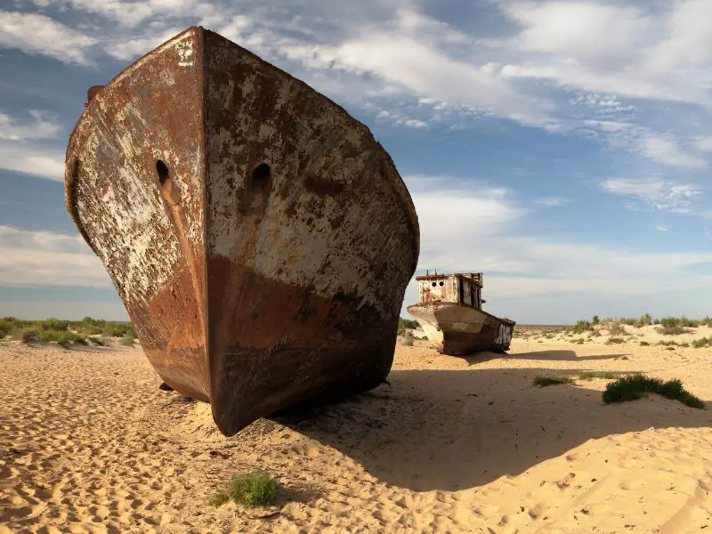 Boat in Aral Sea